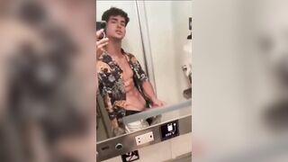 Leaked video of Manu Rios jerking in a plane bathroom  Gay porn videos