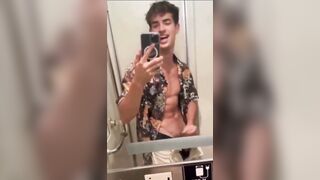 Leaked video of Manu Rios jerking in a plane bathroom  Gay porn videos