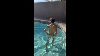 its been so hot lately I need some company in the pool  Luca Ambrose  Gay porn videos
