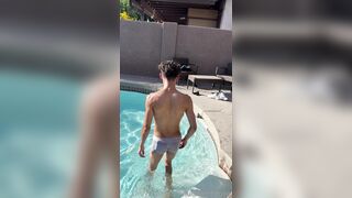 its been so hot lately I need some company in the pool  Luca Ambrose  Gay porn videos