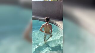 its been so hot lately I need some company in the pool  Luca Ambrose  Gay porn videos