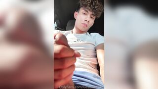 can't believe the car next to me was watching me jack off  Luca Ambrose  Gay porn videos