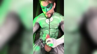 Rico Marlon as Lantern Green  a jerk  Gay porn videos