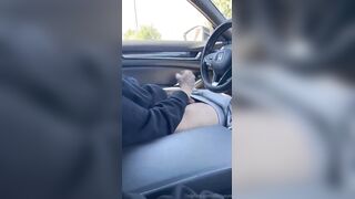 Jerking together in the car  Gay porn videos