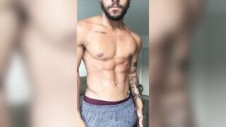 Huge latin dick little cum