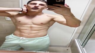 Kitoshelby00 and mate jerk in the bathroom  Gay porn videos