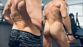 VipMario shows off his ass while he jerks off in the gym  Gay porn videos