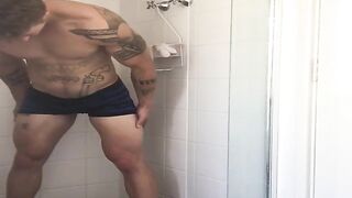 Alec Nysten jerks off in the bathroom before fingering his hole  Gay porn videos
