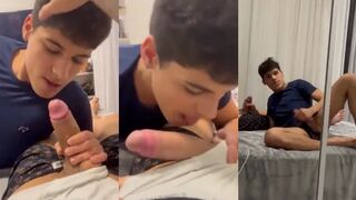 Twink sucks on a cock  Gay porn videos